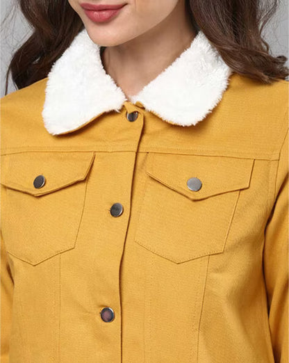 Campus Sutra Women Solid Stylish Casual Denim Jacket
