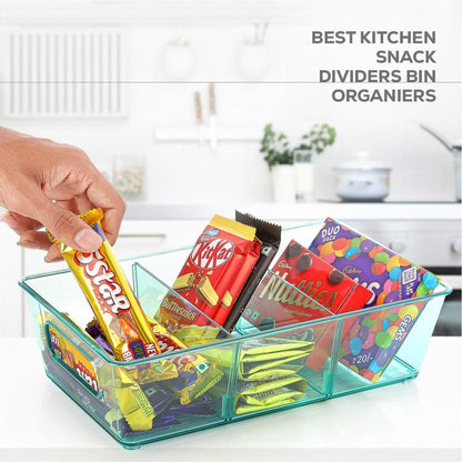 Food Storage Organizer with Removable Dividers (Set of 2)