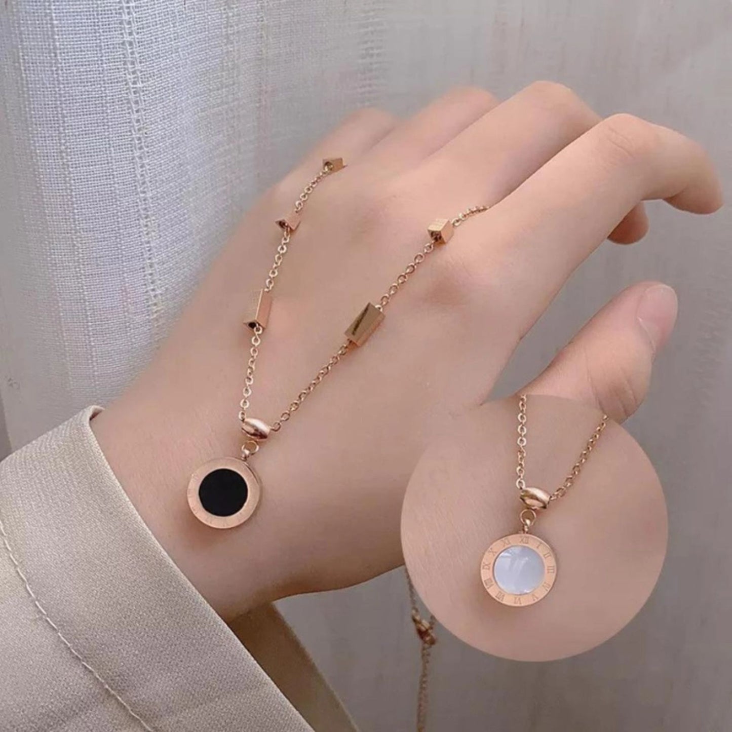 Rose Gold High Quality Gold Plated Stainless Steel Round Necklace