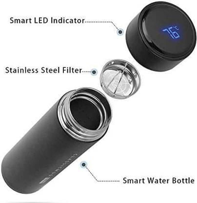Stainless Steel Temperature Water Bottle Thermos, Double Wall Vacuum Intelligent Cup with LCD Smart Display (500 ML)