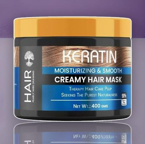 Keratin Cream Hair Mask, Moisturizing and Smoothing for Dry Damaged Frizzy Hairs (Girls/Boys)