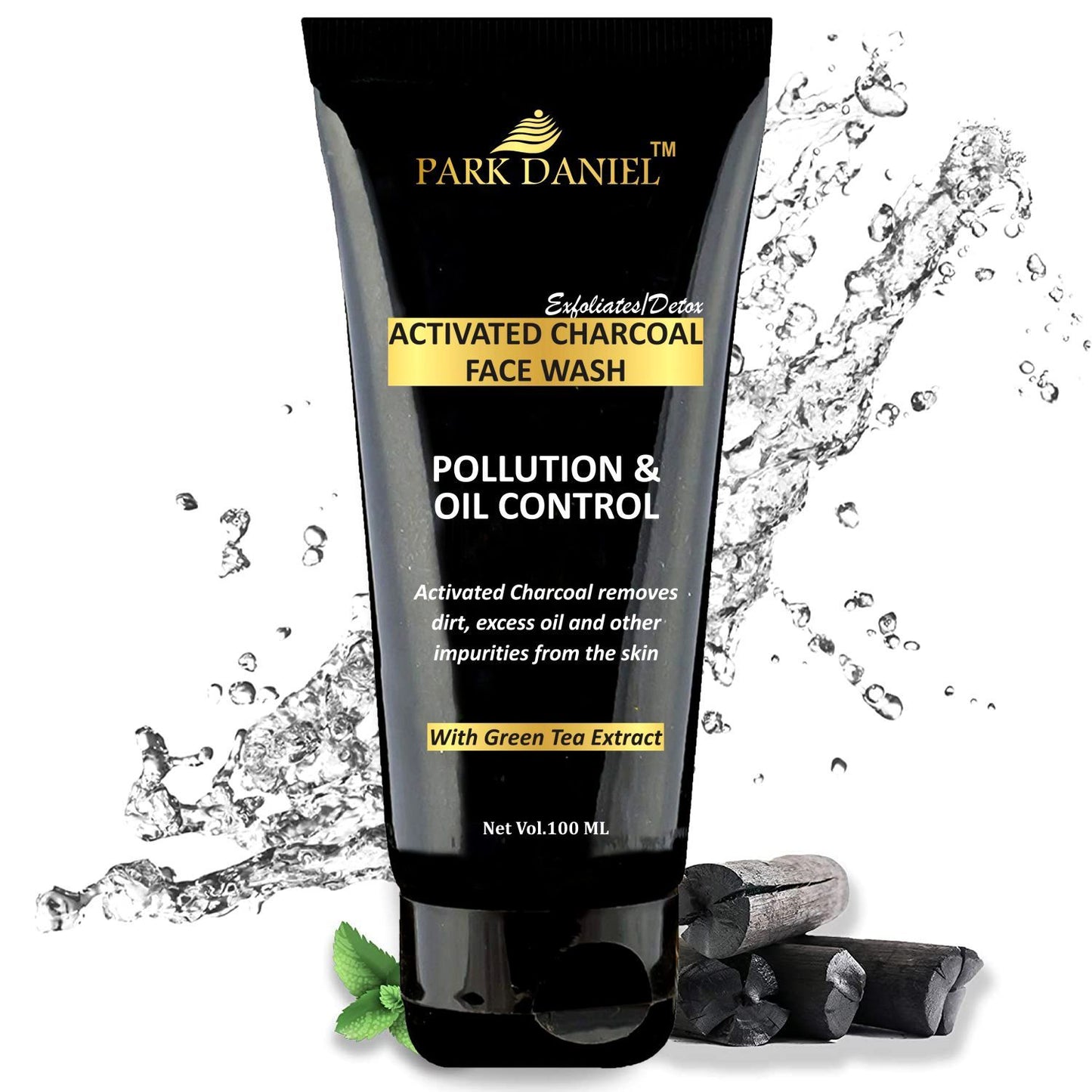 Park Daniel Activated Charcoal Face Wash -Pollution & Oil Control- To Remove Dirt, Excess Oil (100 ML), Black