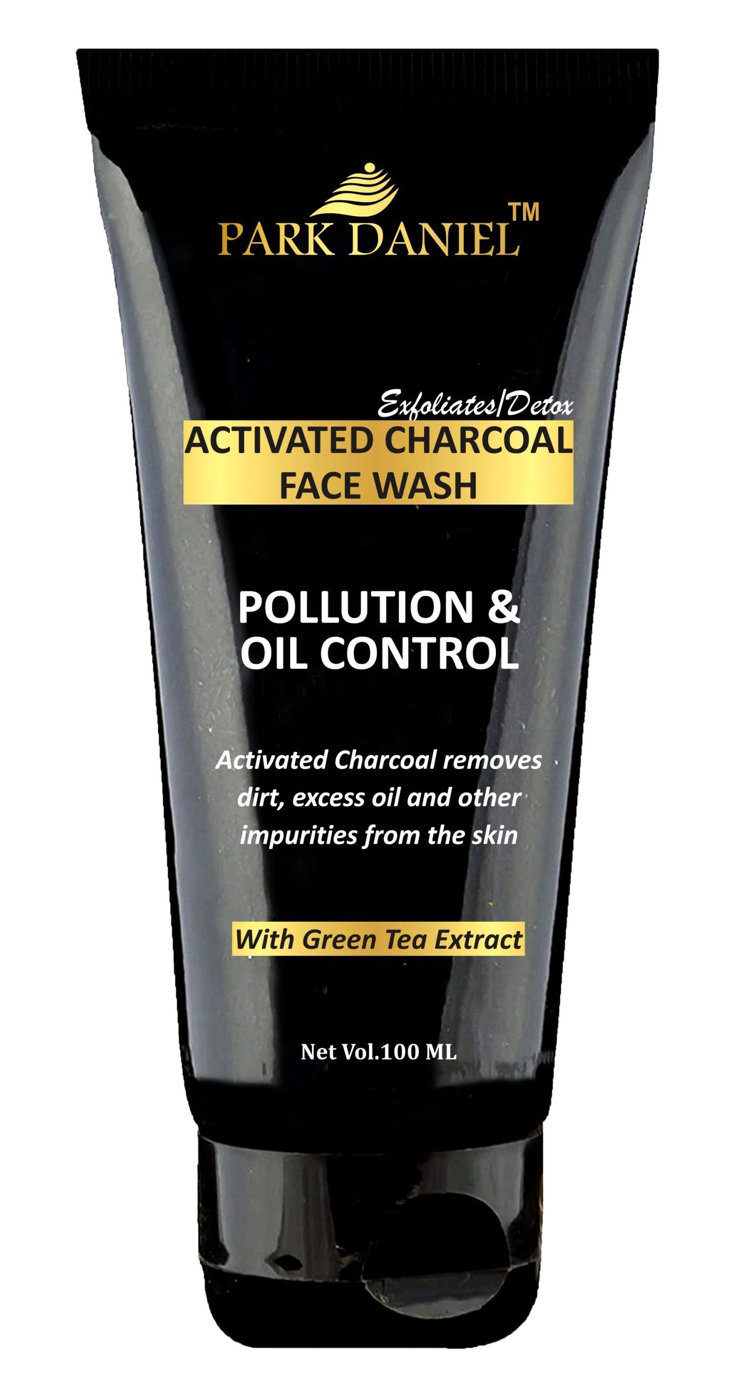 Park Daniel Activated Charcoal Face Wash -Pollution & Oil Control- To Remove Dirt, Excess Oil (100 ML), Black