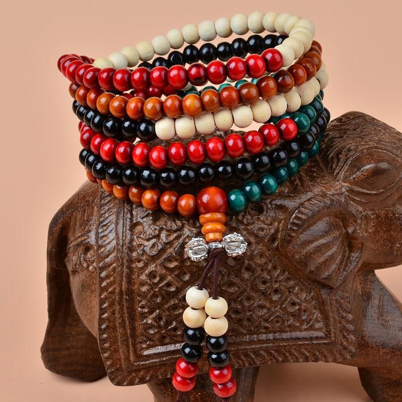 Multi-colored Beaded Stretch Bracelets Set