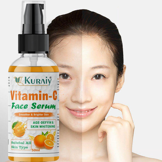 Kuraiy Vitamin C Face Serum - Skin Brightening Serum , Anti-Aging, Skin Repair, Supercharged Face Serum, Dark Circle, Fine Line & Sun Damage Corrector Face Serum -50 ml